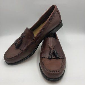 G.H. Bass & Co. Weejuns Women's Brown Leather Tasseled Moccasin Loafers 9.5M